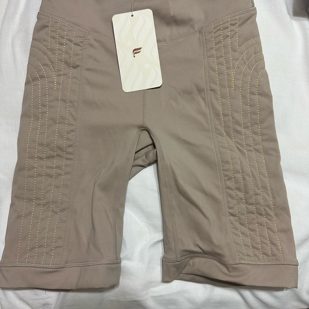 Fabletics Women's Taupe Bike Shorts